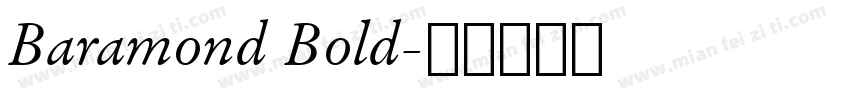 Baramond Bold字体转换